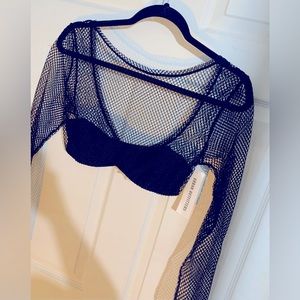 Urban Outfitters Black Fishnet Top size small NWT